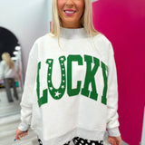 Lucky & Polka Dot Mock Neck Sweatshirt