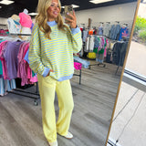 Sunny Side Stripe Mockneck Sweatshirt