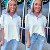 Straight Seaside Top Cream