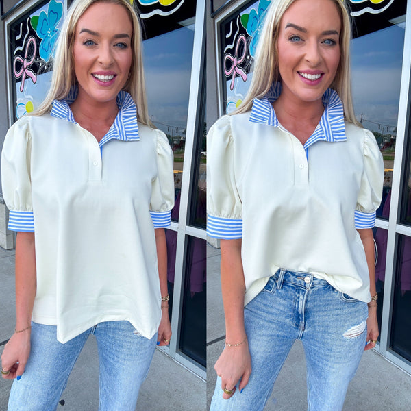 Straight Seaside Top Cream