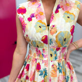 In Bloom Zipper Dress