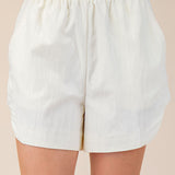Cream High Rise Shorts