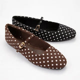 Kiana Square Toe Mary Jane Ballet Flats