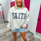 Faith Polka Dot Mock Neck Pullover