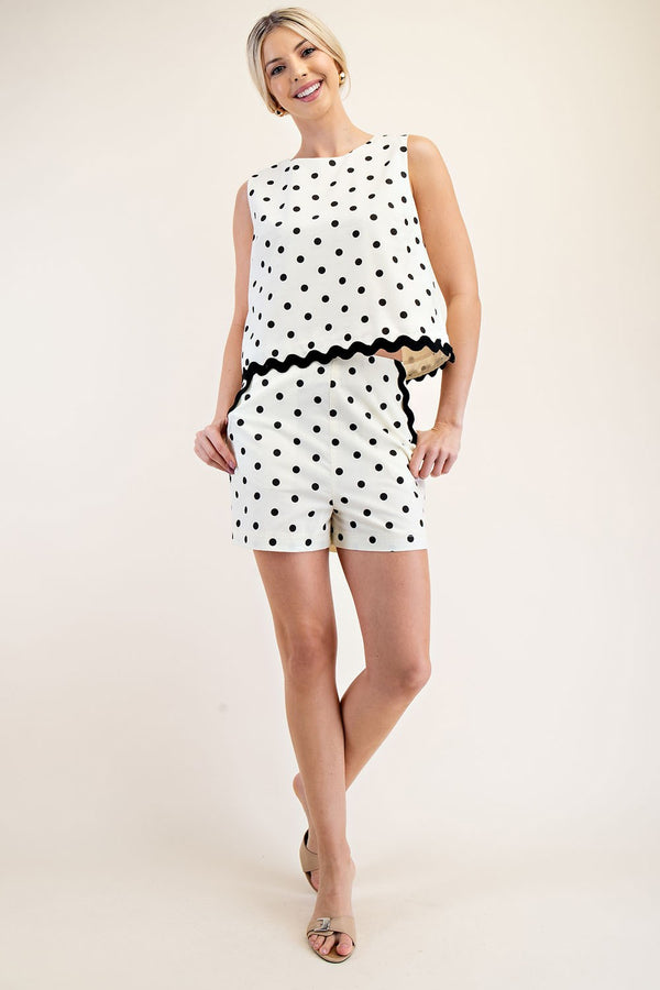 Polka Dot Bottoms | Cream and Black