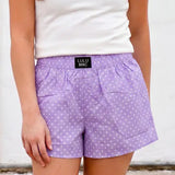 Lavender Mini Polka Dot Boxer | Lulu Mac