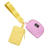 Butter / Light Pink Lulu Mac Double Pouch Wristlets