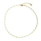 Pearl 4mm and 2mm Gold Beaded Necklace | Savvy Bling