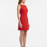 On My Way Backless Detail Boat Neck Sleeveless Mini Dress