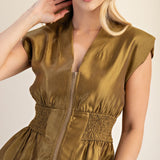 Here for the Moment Top | Olive