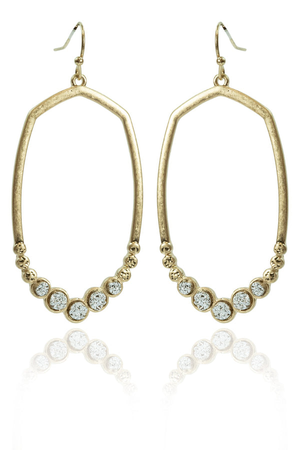 Gold or Silver Earrings with CZ Diamonds