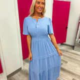 Graceful Days Tiered Midi Dress