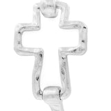 Hammered Cross Bracelet