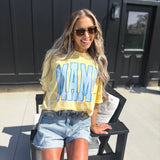 Striped MAMA Graphic Tee on Butter