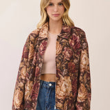 Vintage Romance Floral Bomber Jacket