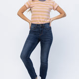 The Emma High Rise Dark Wash Relaxed Fit Judy Blue Jeans