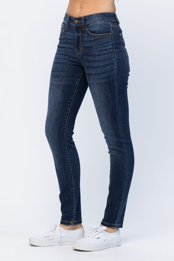 The Emma High Rise Dark Wash Relaxed Fit Judy Blue Jeans