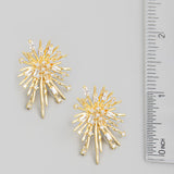 Gold Burst Earring Studs