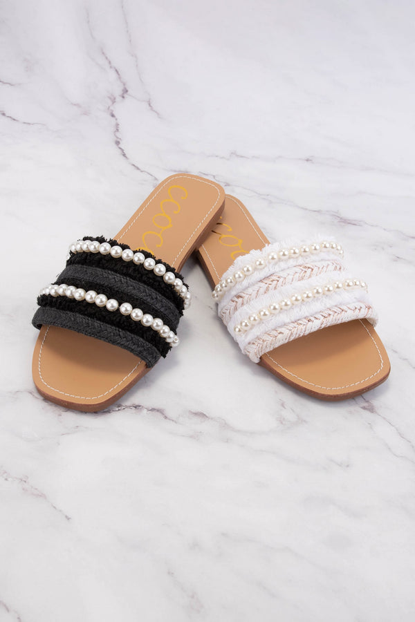 Pearl Braided White Sandal