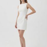 On My Way Backless Detail Boat Neck Sleeveless Mini Dress