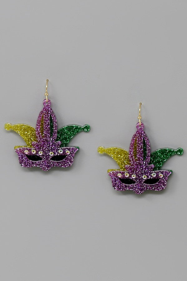 Mardi Gras Mask Earrings