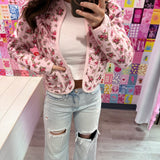 Rose Quilted Ruffle Jacket