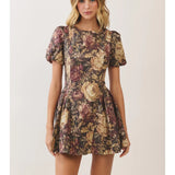The Vintage Bloom Mini Dress