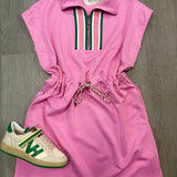 Pink and Green Zip Dress