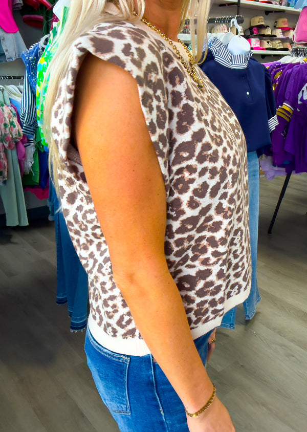 She's Been Spotted Short Sleeve Sweater