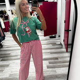 Stripe Pant Red | LULU MAC