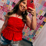 Red Halter Top