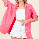 Mineral Washed Vintage Button Down Top