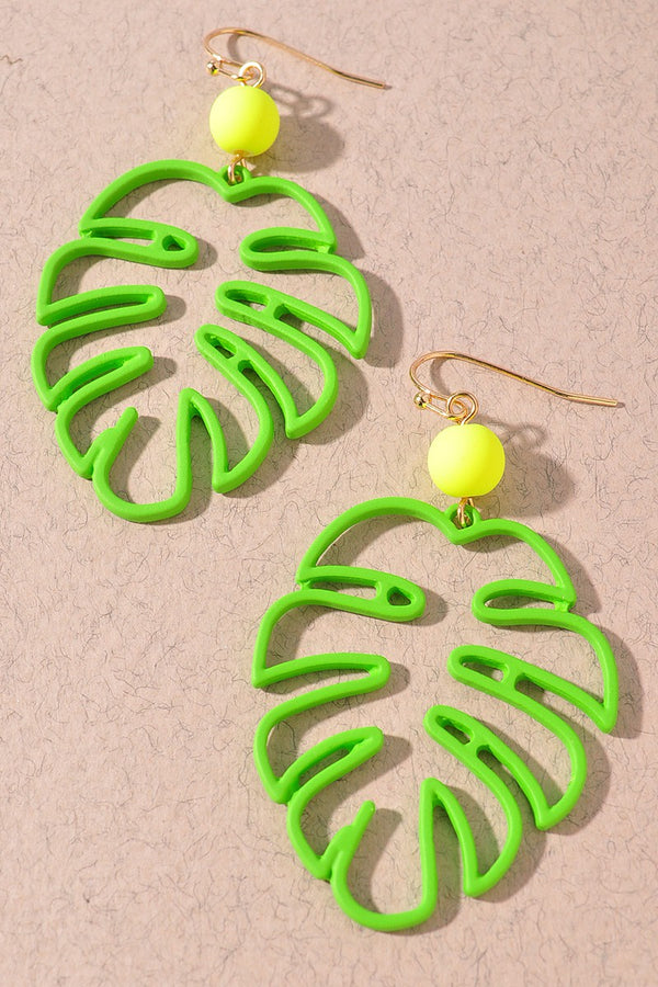 Palm Leaf Tropical Earring