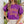 Game Day Bubble Sleeve Short Sweater Top - Purple Gold