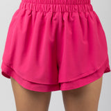 Overlap Activewear Shorts - Pink