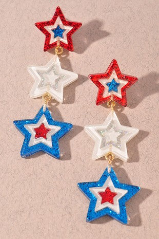 Star Earrings - July 4th