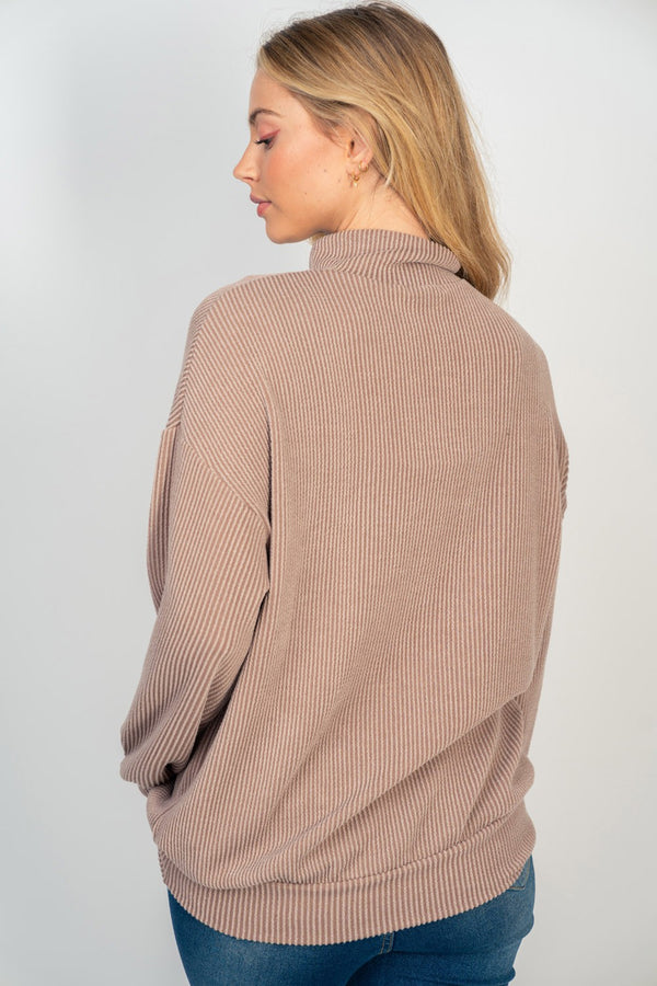 DOORBUSTER - Long Sleeve Ribbed Pullover