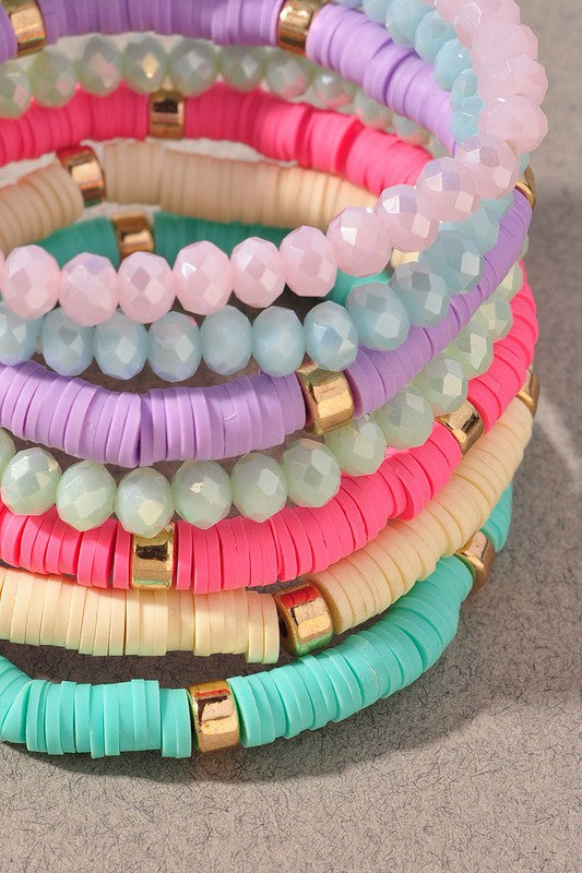 Pastel Rainbow Bracelet Stack
