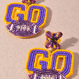 Go Team Gameday Football Earrings