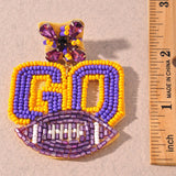 Go Team Gameday Football Earrings