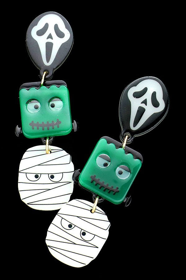 Glow The Dark - Ghost Frankenstein Earrings