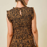 Wild Side Smocked Top
