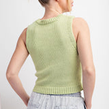 Cropped Knit Pistachio Sweater