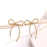 Bow Braided Metal Rope Earrings