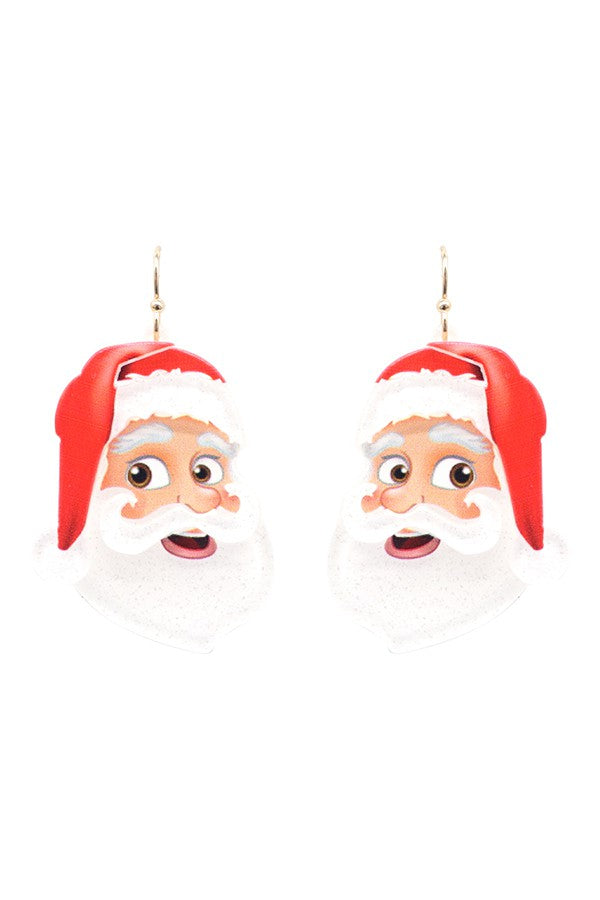 Christmas Santa Clause Face Earrings