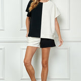 Double Take - Textured Color Block SHORTS