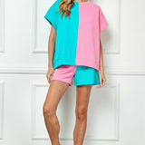 Double Take - Textured Color Block SHORTS