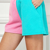 Double Take - Textured Color Block SHORTS