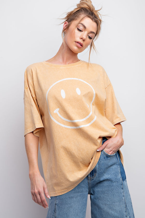 Happy Face Gold Yellow Tee