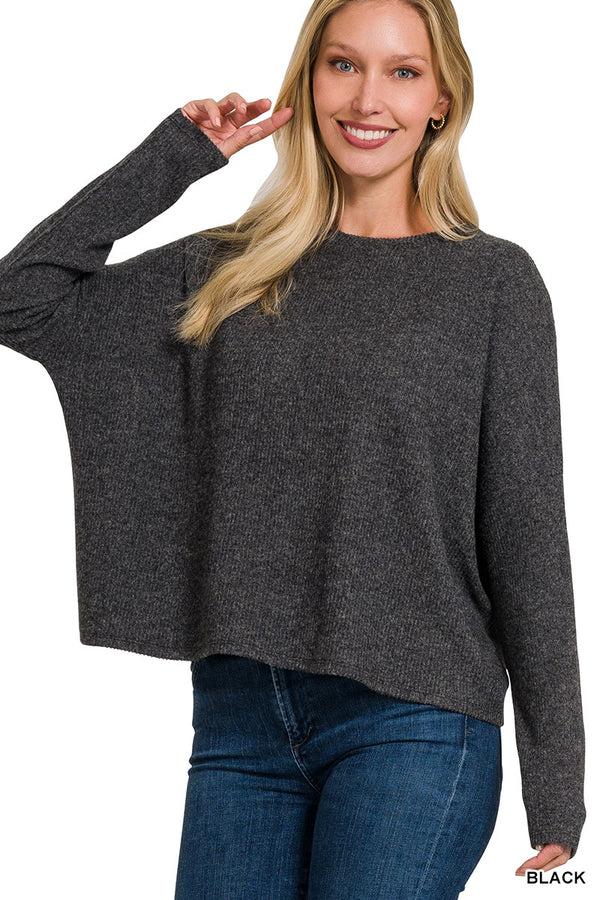 BLACK FRIDAY | Ribbed Dolman Sleeve Sweater